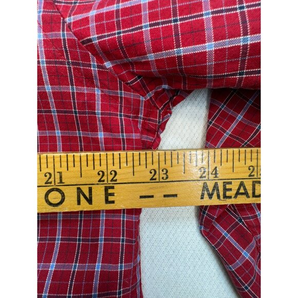 Tommy Hilfiger Mens Long Sleeves Button Down Shirt Size M Red Plaid Red Plaid - Picture 5 of 9